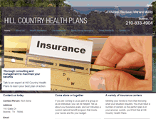 Tablet Screenshot of hillcountryhealthplans.com